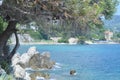 Mortola beach in Ventimiglia Royalty Free Stock Photo