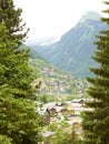 Morzine mountain view landscape in the Alps Royalty Free Stock Photo