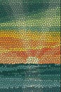 Mosaic abstract sea or ocean shore