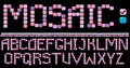 Mosaic alphabet - pink color