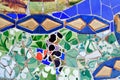 Mosaic of Antoni Gaudi in Guell park