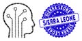 Mosaic Artificial Intelligence Icon with Distress Sierra Leone Seal