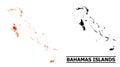 Autumn Leaves - Mosaic Map of Bahamas Islands