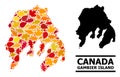 Autumn Leaves - Mosaic Map of Gambier Island