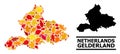 Autumn Leaves - Mosaic Map of Gelderland Province