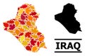 Autumn Leaves - Mosaic Map of Iraq