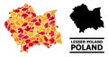Autumn Leaves - Mosaic Map of Lesser Poland Province