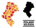 Autumn Leaves - Mosaic Map of Silesia Province