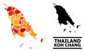 Autumn Leaves - Mosaic Map of Koh Chang