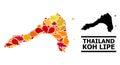 Autumn Leaves - Mosaic Map of Koh Lipe