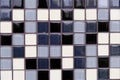 Mosaic Background of Black, White And Gray Ceramic Tiles Royalty Free Stock Photo