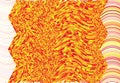 mosaic background, tessellation pattern. orange wavy, waving and undulate,billowy illustration. abstract vector art. ripple,