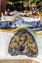 Mosaic Bench - Park Guell, Barcelona, Spain