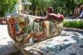 Mosaic bench in Saint-Petersburg