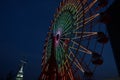 Mosaic Big Ferris Wheel is located at the port of Kobe, Japan. Royalty Free Stock Photo