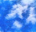 Mosaic blue sky with clouds