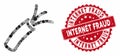 Collage Cable with Textured Internet Fraud Stamp