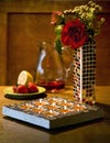 Mosaic candle holder and vase