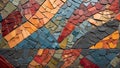 Mosaic Cascade Harmony: Explosive Blissful Slate. AI Generate