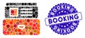 Collage Catalog Icon with Grunge Booking Stamp