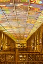 Mosaic ceiling in traditional Arabic souq. Market