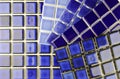 Mosaic ceramic blue tiles Royalty Free Stock Photo