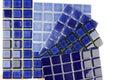 Mosaic ceramic blue tiles Royalty Free Stock Photo