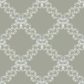 Mosaic chainlink grid vector pattern background.Spacious weave backdrop of abstract interlocked chain links on beige