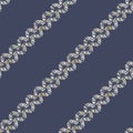Mosaic chainlink vector pattern background. Spacious backdrop with diagonal rows of abstract interlocked chain links on