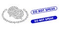 Elliptic Mosaic Chat with Scratched Do Not Speak Seals