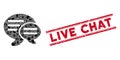 Chat Mosaic and Distress Live Chat Stamp Seal with Lines