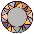 Mosaic circle frame. Vector illusntation Royalty Free Stock Photo