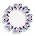 Mosaic circle frame Royalty Free Stock Photo