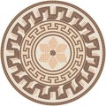 Mosaic circular ornament in terracotta colors