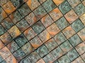 Mosaic clay wall tile Royalty Free Stock Photo
