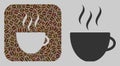 Stencil Mosaic Coffee Cup of Coffee Grain