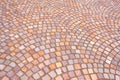 Mosaic colored pavers of small stones Royalty Free Stock Photo