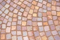 Mosaic colored pavers of small stones Royalty Free Stock Photo