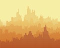Mosaic composition of the city, the gradient effect.