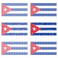Mosaic Cuba flag set
