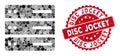 Mosaic Data Storage with Grunge Disc Jockey Stamp