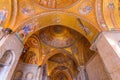 The mosaic decoration art of the interior of St Mark`s Basilica, the cathedral church of Venice