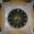 Inside dome of Bizantyn church, mosaic of Jesus