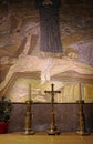 Post Crucifixion Mosaic - Church of the Holy Sepulchre Royalty Free Stock Photo