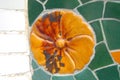 Mosaic detail Gaudi's Casa Battlo Barcelona