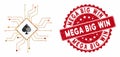 Mosaic Digital Casino Circuit with Distress Mega Big Win Seal
