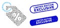 Ellipse Mosaic Discount Tag with Scratched Limited Edition Exclusive Stamps Royalty Free Stock Photo