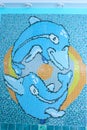 Mosaic dolphins Royalty Free Stock Photo