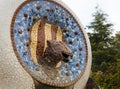 Mosaic dragon fountain in park Guell, Barcelona