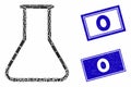 Empty Flask Mosaic and Distress Rectangle Seals